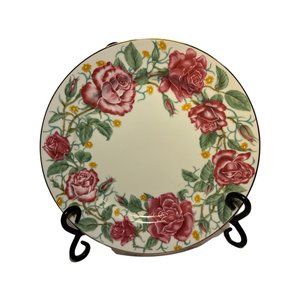 Lenox Flower Blossom Collection  Rose by Suzanne Clee 8" Desert Plates set of 4